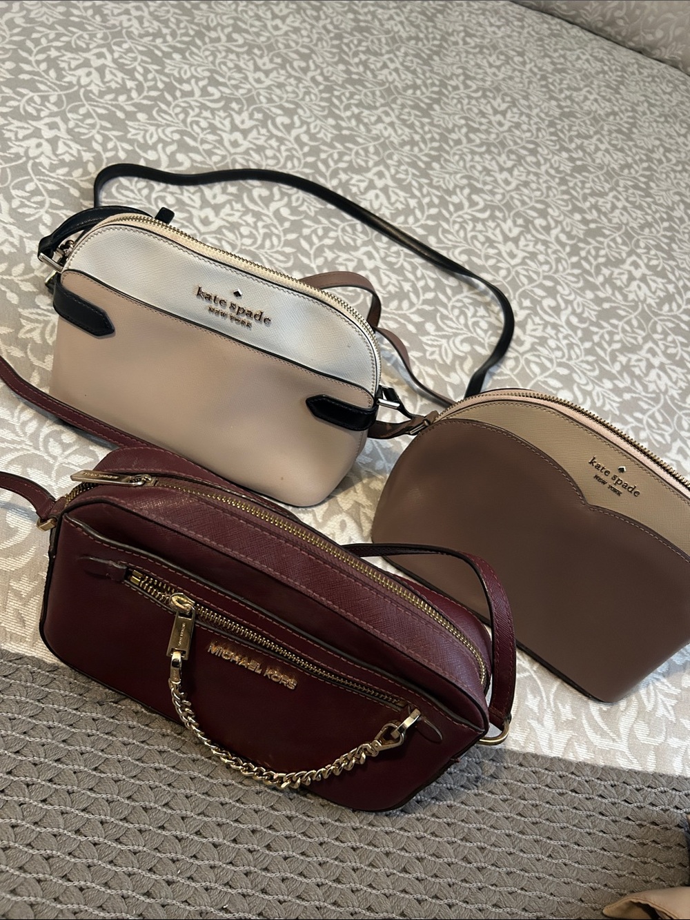kate spade Two-Tone Cream & Black Dome Crossbody Bag